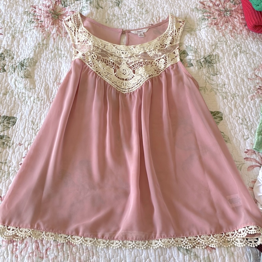 Sheer pink tank